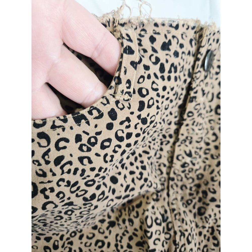 VTG Sinsay Leopard Print Pencil Skirt Slit S Mob Wife Y2K Retro Office Boho Indi - Picture 11 of 14